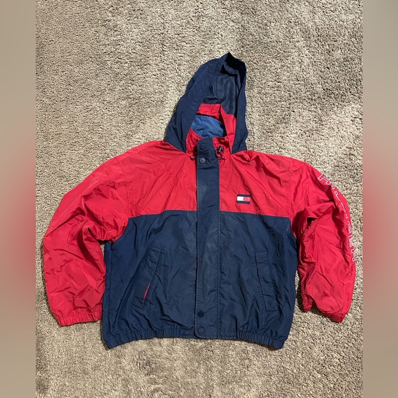 Vintage Tommy Hilfiger “red & blue” windbreaker jacket 90s size 2xl - Picture 1 of 9